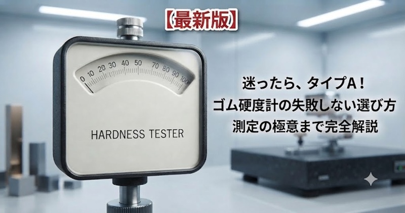 最新版：ゴム硬度計（デュロメータ）タイプAの正しい選び方と測定器のクローズアップ